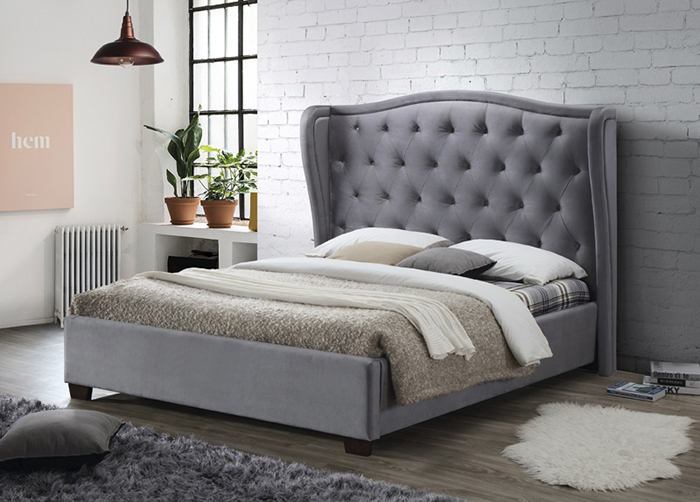 Lauren Super King Size Fabric Bed - Click Image to Close
